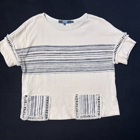 Anthropologie Eva Franco Sz SP Nantucket Striped Top - Picture 2 of 8
